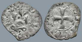 Crusaders
BI Denier Tournois (17,3mm 0,6g)
Obv: Cross pattée.
Rev: Châtel tournois.