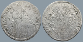 CROATIA. Republic of Ragusa (Dubrovnik). AD 1757
AR Tallero (41,7mm 28,2g)
Obv: RHACVSIN RECTOR REIP. Male bust left, with long wig and fur-trimmed ...