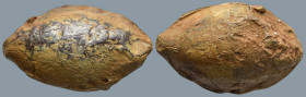 Ancient PB Sling Bullet. (Circa 4th-1st century BC)
(34,9g 32,1mm diameter)