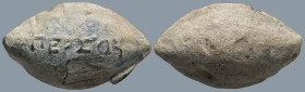 Ancient PB Sling Bullet. (Circa 4th-1st century BC)
(35g 33,3mm diameter)