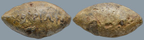 Ancient PB Sling Bullet. (Circa 4th-1st century BC)
(34,9g 34,1mm diameter)
