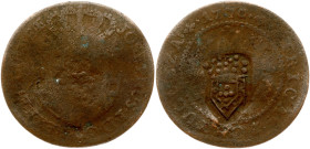 Angola 2 Macutas ND (1837) Countermark