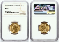 Australia Sovereign 1925 M NGC MS 62