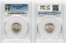 Austria 10 Kreuzer 1870 PCGS MS 66 MAX GRADE