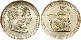 Austria 2 Gulden 1879 Silver Wedding