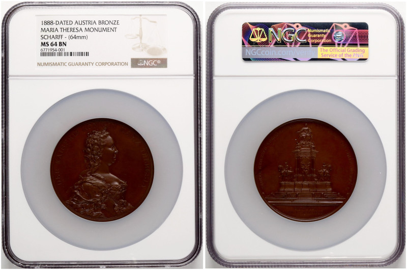 Austria. Franz Joseph I (1848-1916) Medal 1888 The unveiling of the Monument to ...