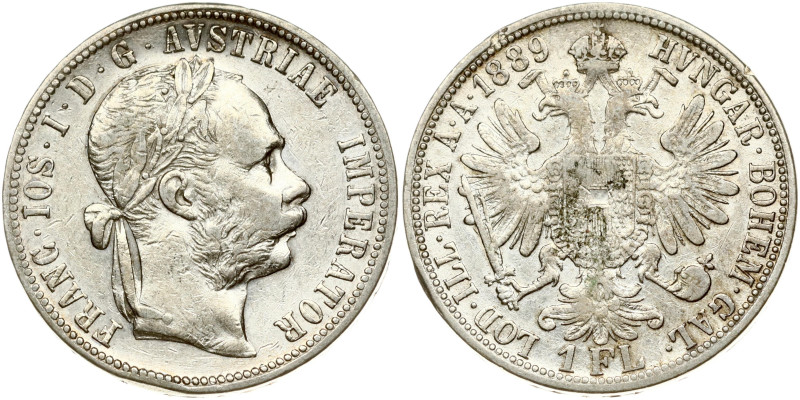 Austria. Franz Joseph I (1848-1916). 1 Florin 1889. Silver 12.22 g. KM-2222.