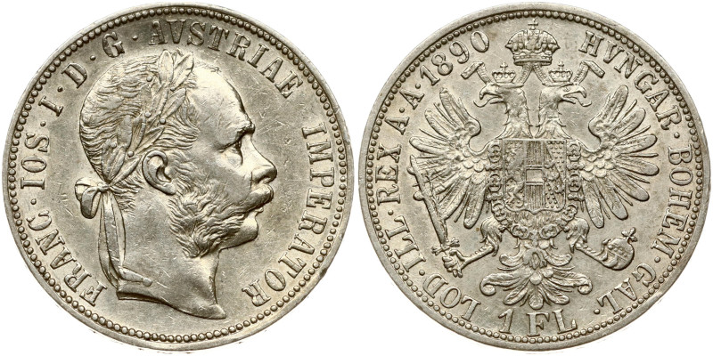 Austria. Franz Joseph I (1848-1916). 1 Florin 1890. Silver 12.26 g. KM-2222.