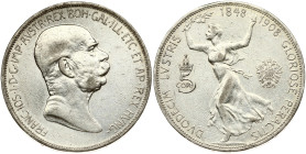 Austria 5 Corona 1908 Reign