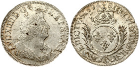 France 1/2 Ecu 1694 Overstruck
