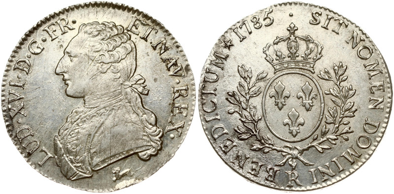 France. Louis XVI (1774-1792). Ecu 1785 R, Orleans. Silver 29.07 g. KM 564.14. S...