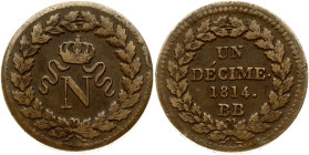 France Decime 1814 BB