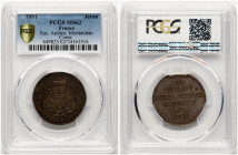 France Token 1891 Anniversary  PCGS MS 62 MAX GRADE