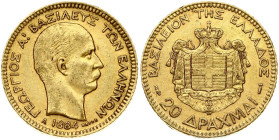 Greece 20 Drachmai 1884A