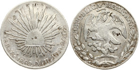 Mexico 8 Reales 1869 Zs YH CHOPMARKED