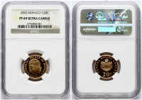 Monaco 20 euro 2002 Prince Rainier III NGC PF 69 ULTRA CAMEO