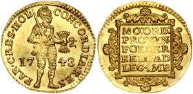 Netherlands Holland Ducat 1743