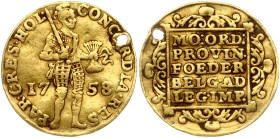 Netherlands Holland Ducat 1758