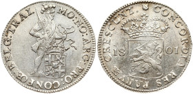 Netherlands Batavian Republic Utrecht Silver Ducat 1801