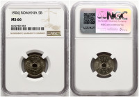 Romania 5 Bani 1906 J NGC MS 66