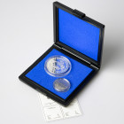 Romania 10 Lei & 100 Lei 1996 Europoean Football Championships Set Lot of 2 coins