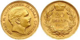 Serbia 20 Dinara 1879 A
