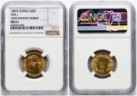 Serbia 20 Dinara 1882 V NGC MS 61