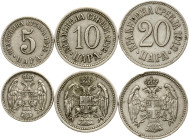 Serbia 5 - 20 Para 1912 Lot of 3 coins