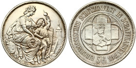 Switzerland 5 Francs 1865 Schaffhausen Shooting Festival