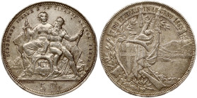 Switzerland 5 Francs 1883 Lugano Shooting Festival