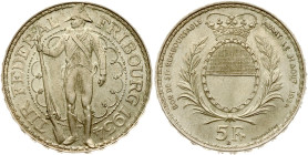 Switzerland 5 Francs 1934 Fribourg Shooting Festival