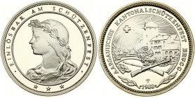 Switzerland 50 Francs 1988 Brugg Shooting Festival