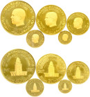 Tunisia 2 - 40 Dinars 1967 10th Anniversary of the Republic SET Lot of 5 Coins