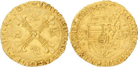 Zonnekroon. Brabant. Antwerpen. Karel V. 1541. XF -.

R3. Coinhoard Loenen (GLD) ca. 1925. Vanhoudt 223 Ant. AU. 3,3 g.