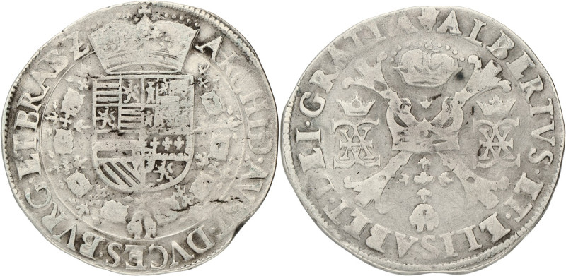 Patagon. Brabant. Antwerpen. Albert & Isabella. ND (1612 - 1613). F / VF.

Gel...