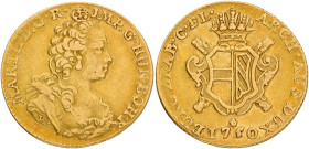 Soeverein. Brabant. Antwerpen. Maria Theresia. 1750. VF +.

Vanhoudt 809 AN. AU. 5,4 g.