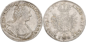 Dukaton. Brabant. Antwerpen. Maria Theresia. 1754. VF +.

Vanhoudt 814 AN. Delm. 376. 33,2 g.