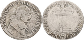Dukaton. Luik. Maximiliaan Hendrik van Beieren. 1666. F / VF.

Dav. 4294. Delm. 471. 27 g.