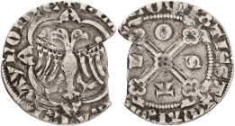 2/3 Arendsgroot. Vlaanderen. Aalst. Margaretha II van Constantinopel. Zj (1244 - 1280). VF.

Part of the coin is broken off. Vanhoudt G 2529. 1,6 g.