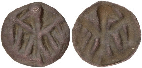 Holpenning, Bracteat of Braemse. Deventer. ND (Ca. 1480). VF.

C.G.J. Pannekeet en A.T.E. Cruysheer D.05. AE. 0,33 g.