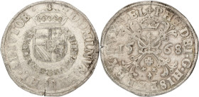 Bourgondische Kruisdaalder. Gelderland. 1568. VF.

Die crack. CNM 2.17.38. Delm. 92. Ar. 29,5 g.