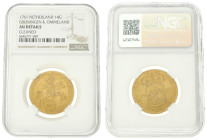 Gouden rijder van 14 gulden. Groningen. 1761. AU details.

NGC graded: 6646771-049. Cleaned. CNM 2.20.6. Delm. 1161. 10 g.