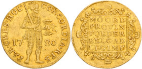 Gouden dukaat. Holland. 1780. VF.

CNM 2.28.54. Delm. 775. 3,5 g.
