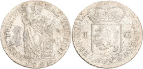 Gulden - generaliteits. Holland. 1791. XF -.

Cleaned. CNM 2.28.104. Ar. 10,6 g.