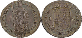 Gulden - generaliteits. Holland. 1795. Zeer Fraai +.

CNM 2.28.104. Delm. 1179. 10,7 g.