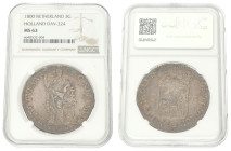 3 Gulden. Holland. 1800. MS 63.

NGC graded: 6648532-004. Sch. 83. 31,4 g.