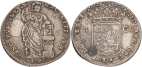 3 Gulden. West-Friesland. 1795. VF.

CNM 2.46.55. Delm. 1147-1147a. 31,74 g.