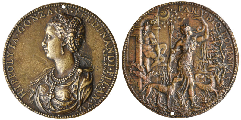 Leone Leoni (c. 1509-90), Ippolita Gonzaga (1535-63), bronze medal, HIPPOLYTA GO...