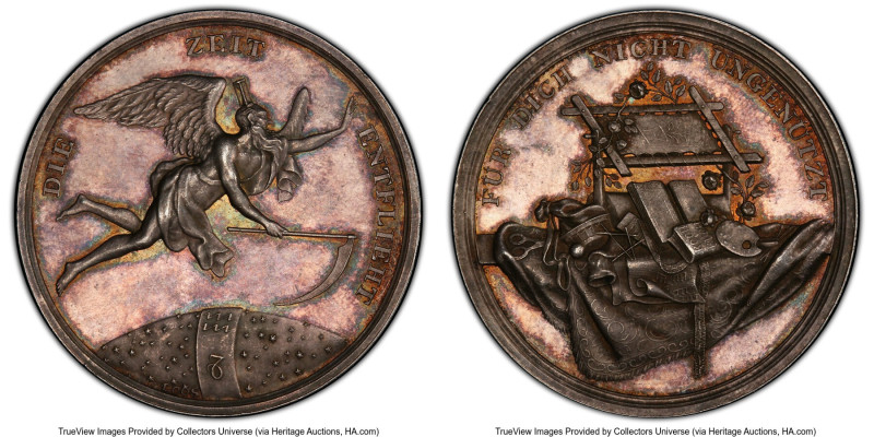 "Chronos" silver Specimen Medal ND (c.1800) SP63+ PCGS, Sommer-B30/2. HID0980124...