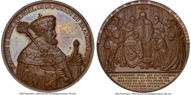 Fredrick William IIII bronze"300th Anniversary of Reformation in Brandenburg" Me...